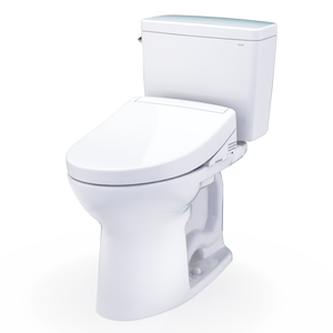 TOTO Drake® WASHLET®+ S5 Two-Piece Toilet - 1.28 GPF  - MW7763446CEFG#01 /  MW7763446CEG#01- diagonal view