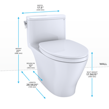 Load image into Gallery viewer, TOTO NEXUS® One-Piece Toilet, 1.28 GPF, Elongated Bowl, Universal Height -  - dimensions