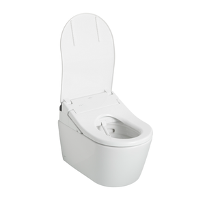 TOTO  RP WASHLET®+ RX Wall-Hung Toilet - 1.28 GPF & 0.9 GPF - Auto-Flush - CWT4474047CMFGA#MS - diagonal open view