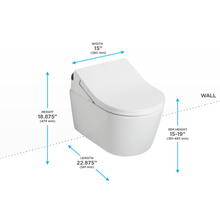 Load image into Gallery viewer, TOTO  RP WASHLET®+ RX Wall-Hung Toilet - 1.28 GPF &amp; 0.9 GPF - Auto-Flush - CWT4474047CMFGA#MS - dimensions
