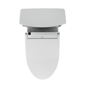 TOTO Soirée® WASHLET+ C5 One-Piece Toilet - 1.28 GPF - Universal Height - MW9643084CEFG#01 - top view lid closed