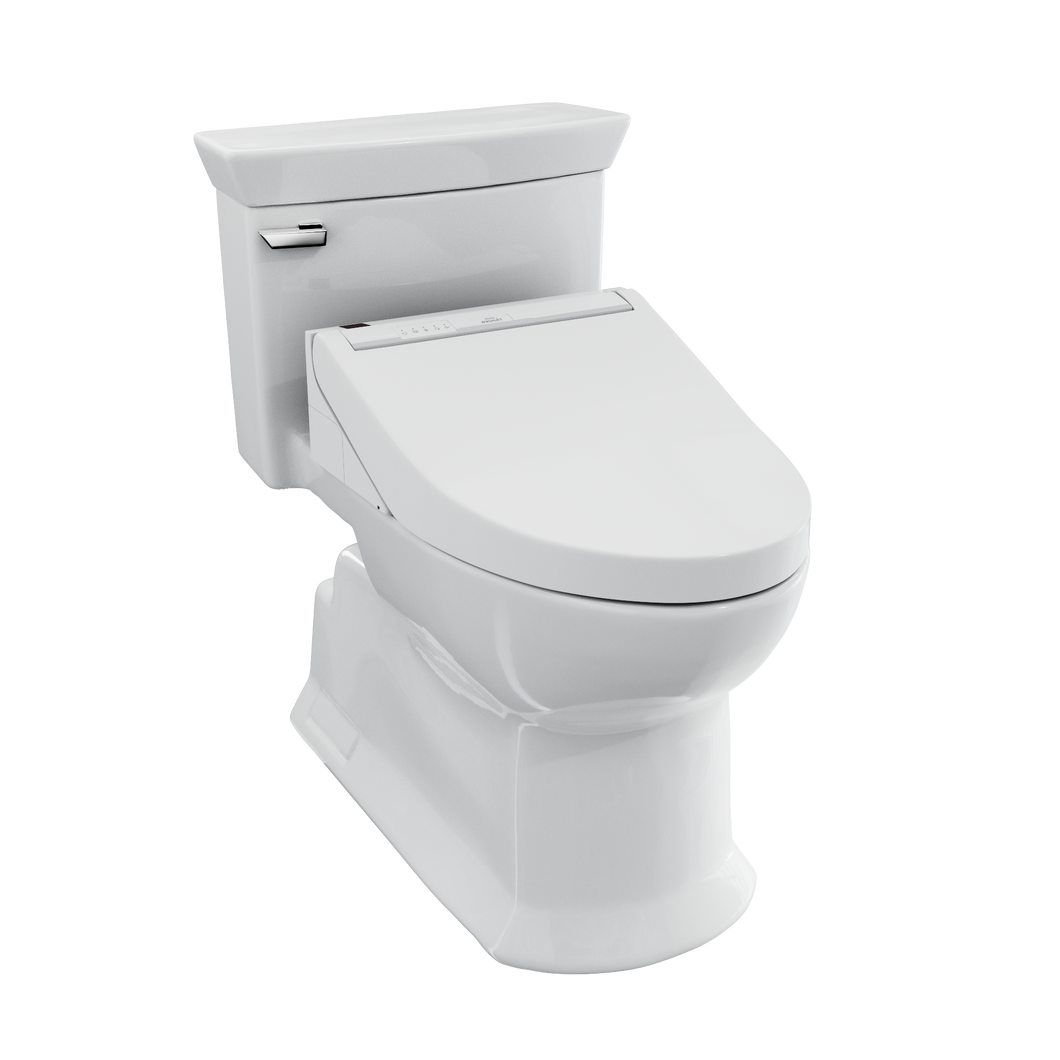 TOTO Soirée® WASHLET+ C5 One-Piece Toilet - 1.28 GPF - Universal Height - MW9643084CEFG#01 - main image
