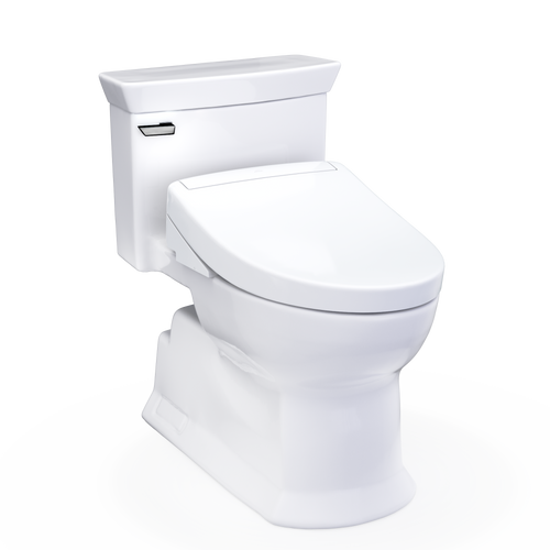 TOTO Soirée® WASHLET+ S5 One-Piece Toilet - 1.28 GPF - Universal Height - MW9643446CEFG#01