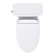 Load image into Gallery viewer, TOTO® WASHLET®+ Eco Guinevere® Elongated 1.28 GPF Universal Height Toilet with S5 Bidet Seat, Cotton White - MW9743446CEFG#01 - top view