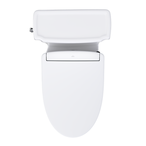 TOTO® WASHLET®+ Eco Guinevere® Elongated 1.28 GPF Universal Height Toilet with S5 Bidet Seat, Cotton White - MW9743446CEFG#01 - top view