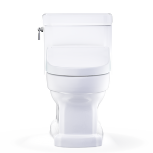 TOTO® WASHLET®+ Eco Guinevere® Elongated 1.28 GPF Universal Height Toilet with S5 Bidet Seat, Cotton White - MW9743446CEFG#01 - front view