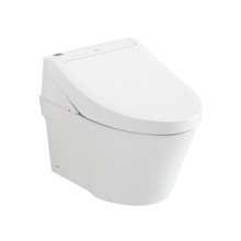 Load image into Gallery viewer, TOTO AP WASHLET®+ C5 WALL-HUNG TOILET - 1.28 GPF &amp; 0.9 GPF - Matte Silver Push Plate - CWT4263084CMFG#MS