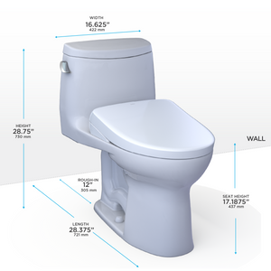 Toto Ultramax II + WASHLET dimensions