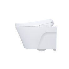 Load image into Gallery viewer, TOTO AP WASHLET®+ S7 WALL-HUNG TOILET - 1.28 GPF &amp; 0.9 GPF - Matte Silver Push Plate - CWT4264726CMFG#MS- left side view