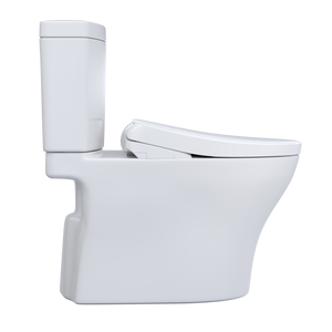 TOTO AQUIA® IV - WASHLET®+ S7 Two-Piece Toilet - 1.28 GPF & 0.9 GPF Auto-Flush - MW4464726CEMFGNA#01 - Universal Height - right side view