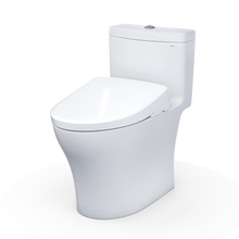 Load image into Gallery viewer, TOTO AQUIA® IV - WASHLET®+ S7A One-Piece Toilet - 1.28 GPF &amp; 0.9 GPF - MW6464736CEMFGN(A) - Universal Height - diagonal view