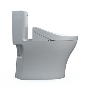 TOTO AQUIA® IV - WASHLET®+ C5 One-Piece Toilet - 1.28 GPF & 0.9 GPF - MW6463084CEMFGN#01- Universal Height - side view