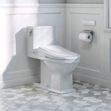Load image into Gallery viewer, TOTO® S7A WASHLET® with Classic Lid, Elongated, Cotton White - SW4734AT40#01 installed on Connelly Toilet