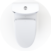 Load image into Gallery viewer, TOTO AQUIA® IV - WASHLET®+ S7A Two-Piece Toilet - 1.28 GPF &amp; 0.9 GPF Auto-Flush - MW4464736CEMFGNA#01 - Universal Height - view from above