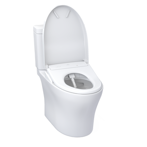 TOTO AQUIA® IV - WASHLET®+ S7 Two-Piece Toilet - 1.28 GPF & 0.9 GPF Auto-Flush - MW4464726CEMFGNA#01 - Universal Height - open view