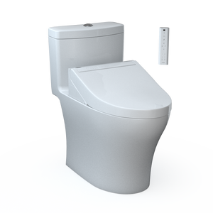 TOTO AQUIA® IV - WASHLET®+ C5 One-Piece Toilet - 1.28 GPF & 0.9 GPF - MW6463084CEMFGN#01- Universal Height - with remote