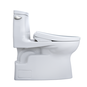 TOTO CARLYLE® II  WASHLET®+ S7A One-Piece Toilet - 1.28 GPF - Auto-Flush - MW6144736CEFGA#01 - UNIVERSAL HEIGHT - right side view