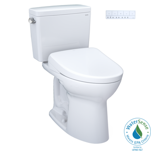 TOTO® DRAKE® Washlet®+ S7 Two-Piece Toilet - 1.6 GPF - MW7764726CSG#01 - view with remote and water sense