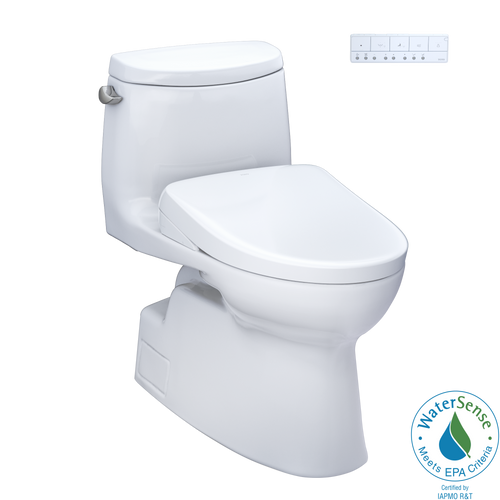 TOTO CARLYLE® II  WASHLET®+ S7A One-Piece Toilet - 1.28 GPF - Auto-Flush - MW6144736CEFGA#01 - UNIVERSAL HEIGHT
