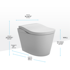 TOTO NEOREST® LS Dual Flush Toilet - 1.0 GPF & 0.8 GPF  - MS8732CUMFG - dimensions