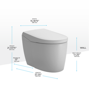 TOTO NEOREST® AS Dual Flush Toilet - 1.0 GPF & 0.8 GPF - MS8551CUMFG#01 - with dimensions