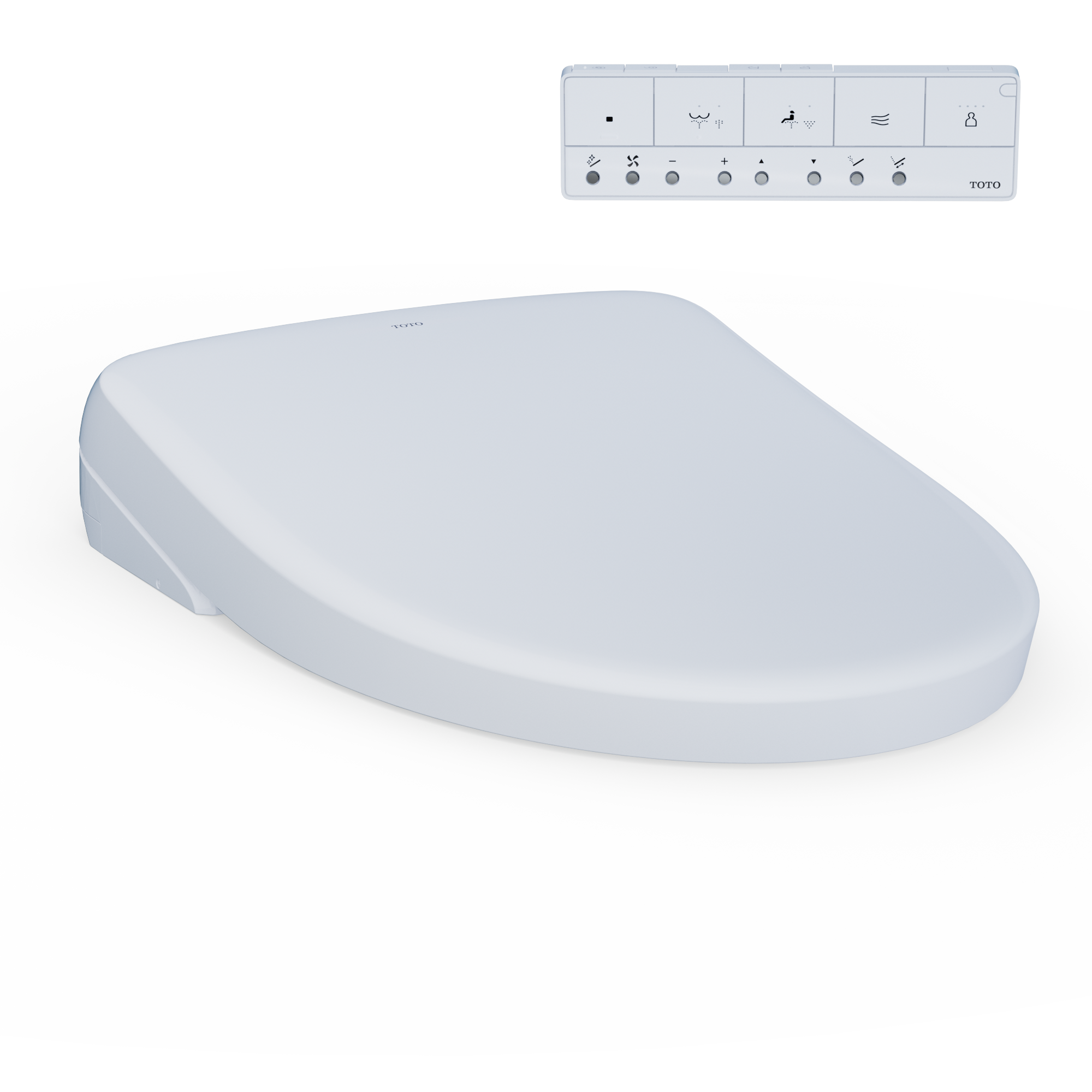TOTO® S7 WASHLET® with Contemporary Lid, Elongated, Cotton White 