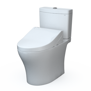 TOTO AQUIA® IV - WASHLET®+ C5 Two-Piece Toilet - 1.28 GPF & 0.9 GPF - MW4463084CEMGN#01 - diagonal view