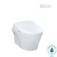 Load image into Gallery viewer, TOTO AP WASHLET®+ S7 WALL-HUNG TOILET - 1.28 GPF &amp; 0.9 GPF - Matte Silver Push Plate - CWT4264726CMFG#MS