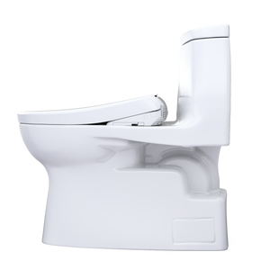 TOTO CARLYLE® II  WASHLET®+ S7 One-Piece Toilet - 1.28 GPF - MW6144726CEFG#01 - UNIVERSAL HEIGHT - side view