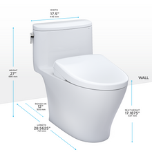 Load image into Gallery viewer, TOTO® NEXUS® Washlet®+ S7 One-Piece Toilet - 1.28 GPF  - MW6424726CEFG(A)#01 - dimensions
