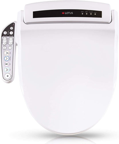 Lotus Hygiene ATS-908 Bidet Toilet Seat with PureStream® + Side Control - Elongated top view