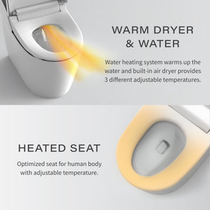 Vovo TCB-8100 bidet toilet combo warm air dryer and heated seat