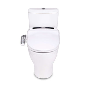 Lotus Hygiene ATS 909 Bidet Toilet Seat with PureStream® + Side Control - Elongated - installed on toilet