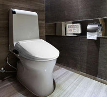 Load image into Gallery viewer, Bio Bidet BB-1000 Supreme Bidet Toilet Seat with Remote installed modern bathroom