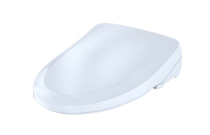 TOTO® Washlet® S500e Elongated Bidet Toilet Seat with ewater+ and Classic Lid, White - SW3044#01  left side diagonal view