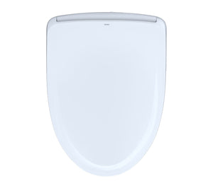 TOTO® Washlet® S500e Elongated Bidet Toilet Seat with ewater+ and Classic Lid, White - SW3044#01  Front View