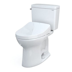 TOTO® DRAKE® WASHLET®+ S550E TWO-PIECE TOILET - 1.28 GPF - MW7763056CEFG#01 - UNIVERSAL HEIGHT - diagonal view