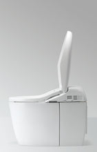 Load image into Gallery viewer, toilet-toto-neorest-rh-dual-flush-1-0-or-0-8-gpf-toilet-with-integrated-bidet-seat-and-ewater- side view lid open