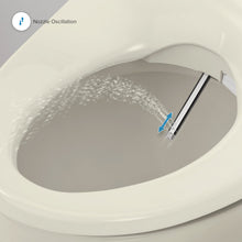 Load image into Gallery viewer, Brondell Swash 1400 Bidet toilet seat biscuit color oscillating stainless steel nozzle 