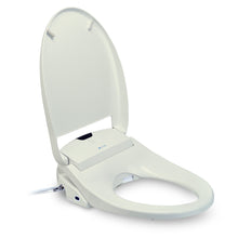 Load image into Gallery viewer, Brondell Swash 1400 bidet toilet seat open view  biscuit color