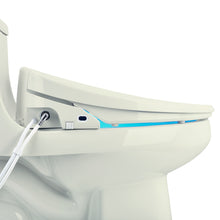 Load image into Gallery viewer, Brondell Swash 1400 bidet toilet seat  biscuit installed side view