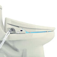 Load image into Gallery viewer, Brondell Swash 1400 bidet toilet seat  biscuit installed side view