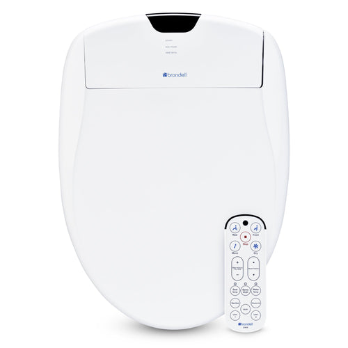 Brondell Swash 1400 bidet toilet seat with remote front view