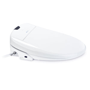 Brondell Swash 1400 Bidet toilet seat side view hidden cord and hose