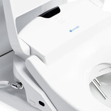 Load image into Gallery viewer, Brondell Swash 1400 bidet toilet seat open view with dual nozzles