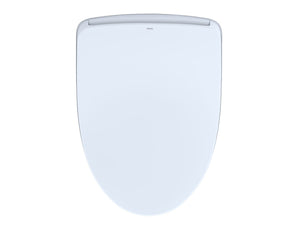 WASHLET S550e Elongated Bidet Toilet Seat with ewater+ , Contemporary Lid, Cotton White - SW3056#01 top view