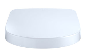 WASHLET S550e Elongated Bidet Toilet Seat with ewater+ , Contemporary Lid, Cotton White - SW3056#01 Front view closed
