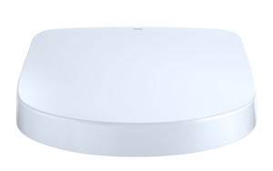 WASHLET S500e Elongated Bidet Toilet Seat with ewater+ , Contemporary Lid, Cotton White - SW3046AT40#01 Front view closed