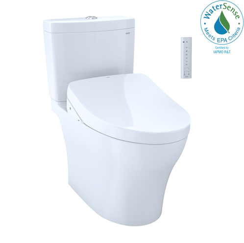 TOTO AQUIA® IV - Washlet®+ S550E Two-Piece Toilet - 1.28 GPF & 0.9 GPF - MW4463056CEMFGN#01 water sense certified, meets EPA criteria