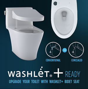 TOTO DRAKE® Two-Piece Toilet, 1.6 GPF, Elongated Bowl - REGULAR HEIGHT - MS776124CSG01 - washlet + ready